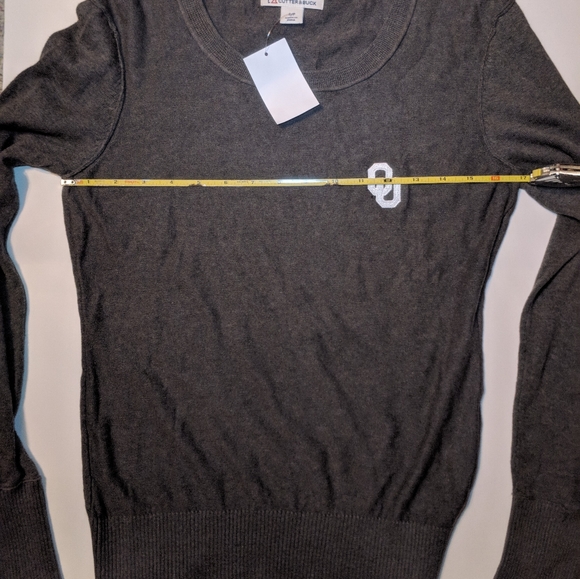 Cutter & Buck OU Sooner College Football Crew Neck Cotton Knit Sweater Small - Picture 11 of 12